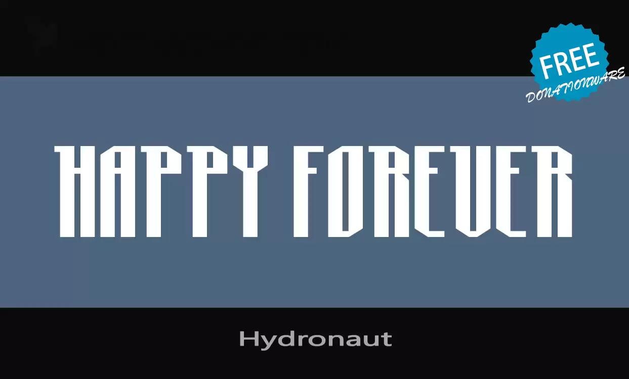 Font Sample of Hydronaut