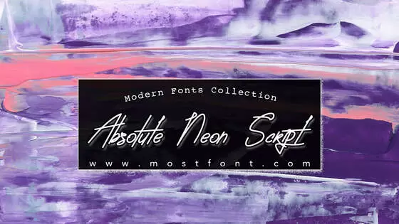 「Absolute-Neon-Script」字体排版图片