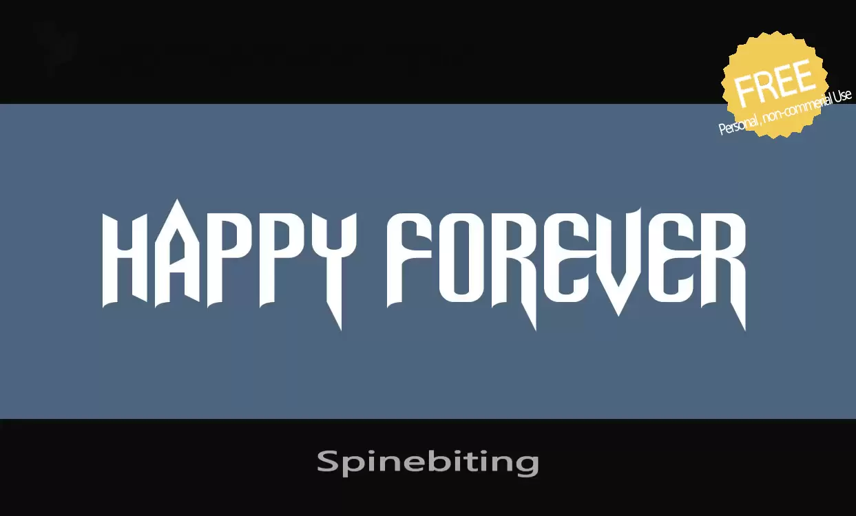 Font Sample of Spinebiting