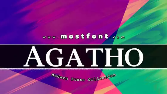 Typographic Design of Agatho