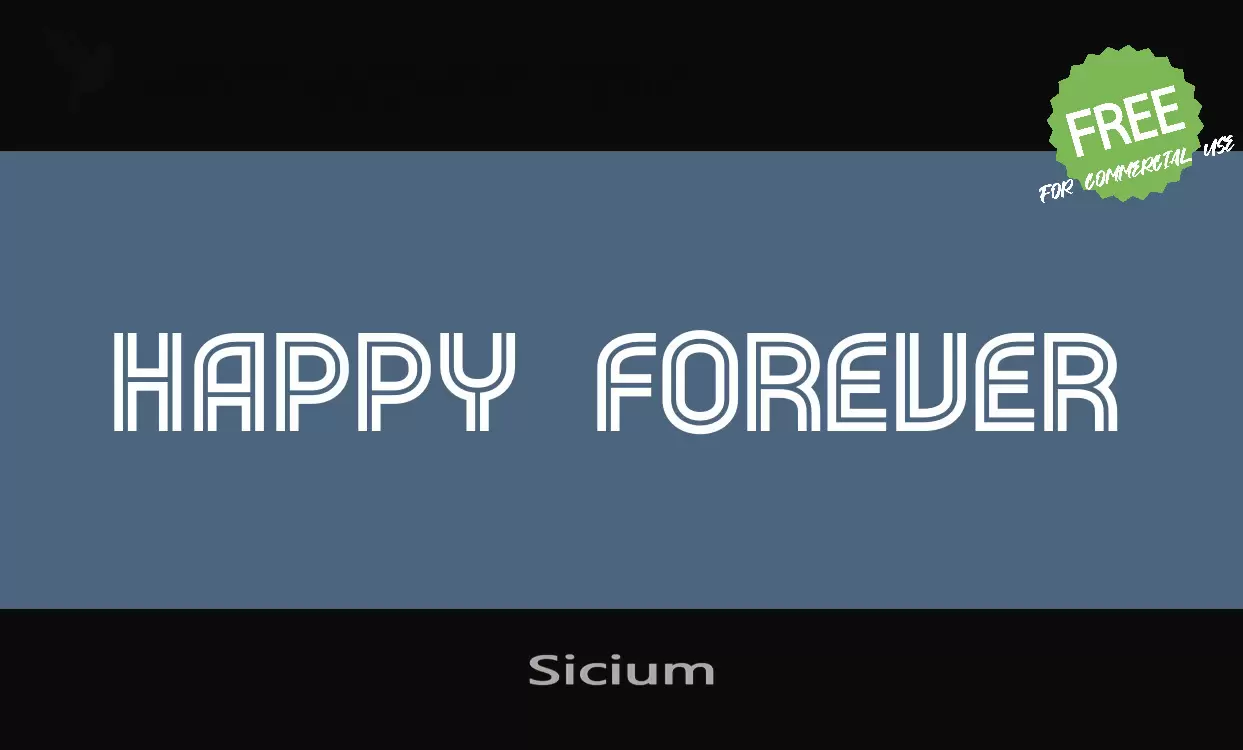 Font Sample of Sicium