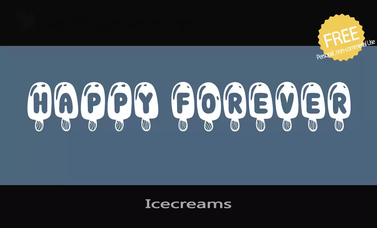 Font Sample of Icecreams