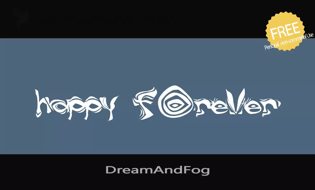 Font Sample of DreamAndFog