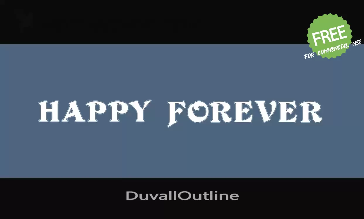 Font Sample of DuvallOutline