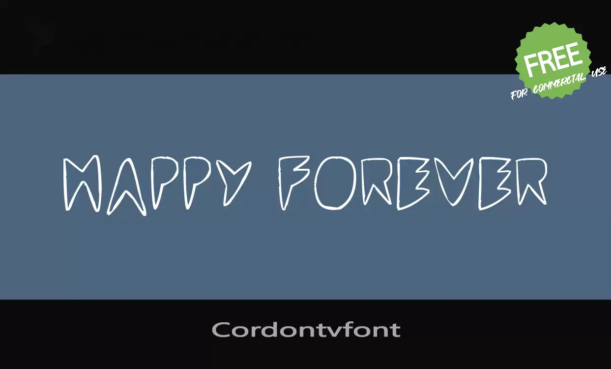 Sample of Cordontvfont