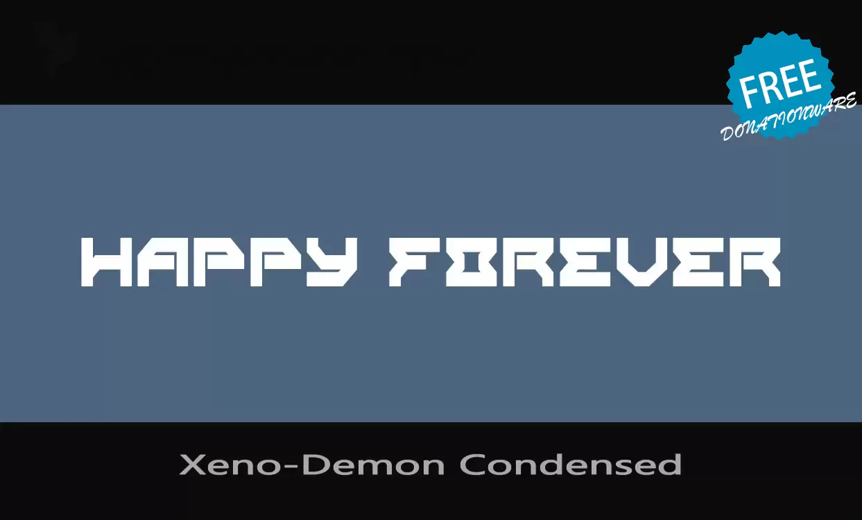 「Xeno-Demon-Condensed」字体效果图