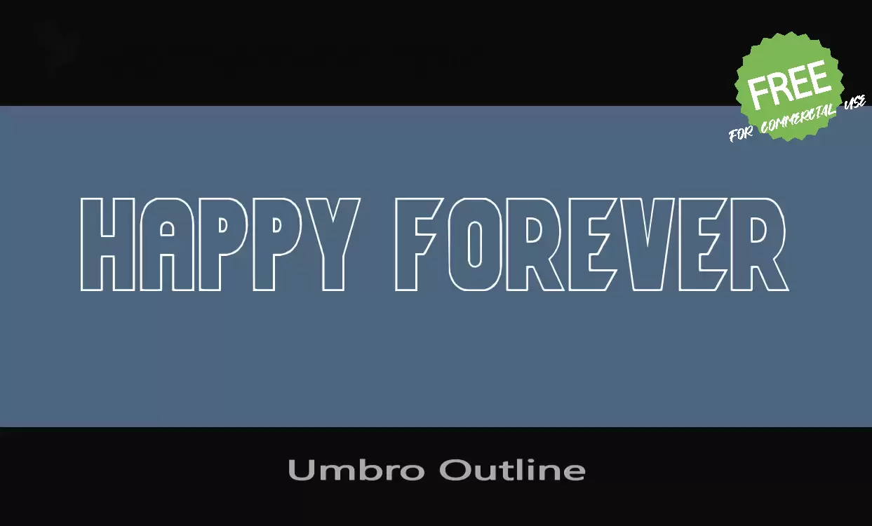 「Umbro-Outline」字体效果图