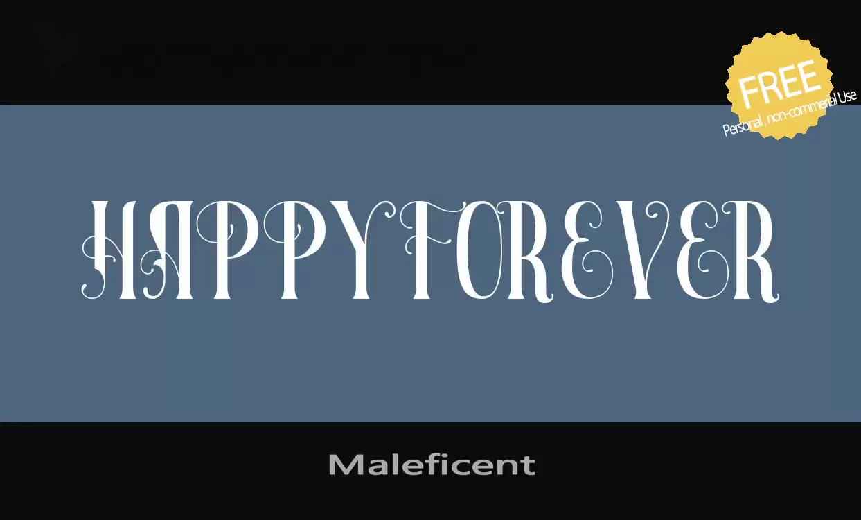 「Maleficent」字体效果图