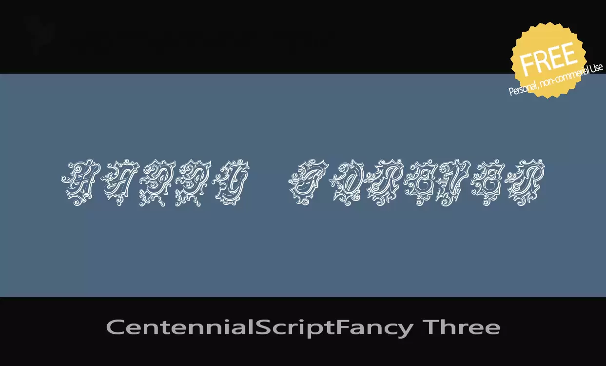 Sample of CentennialScriptFancy-Three