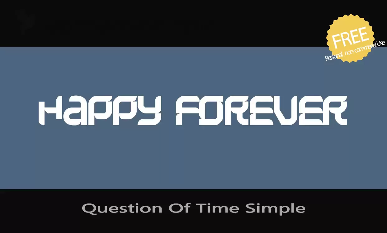 「Question-Of-Time-Simple」字体效果图