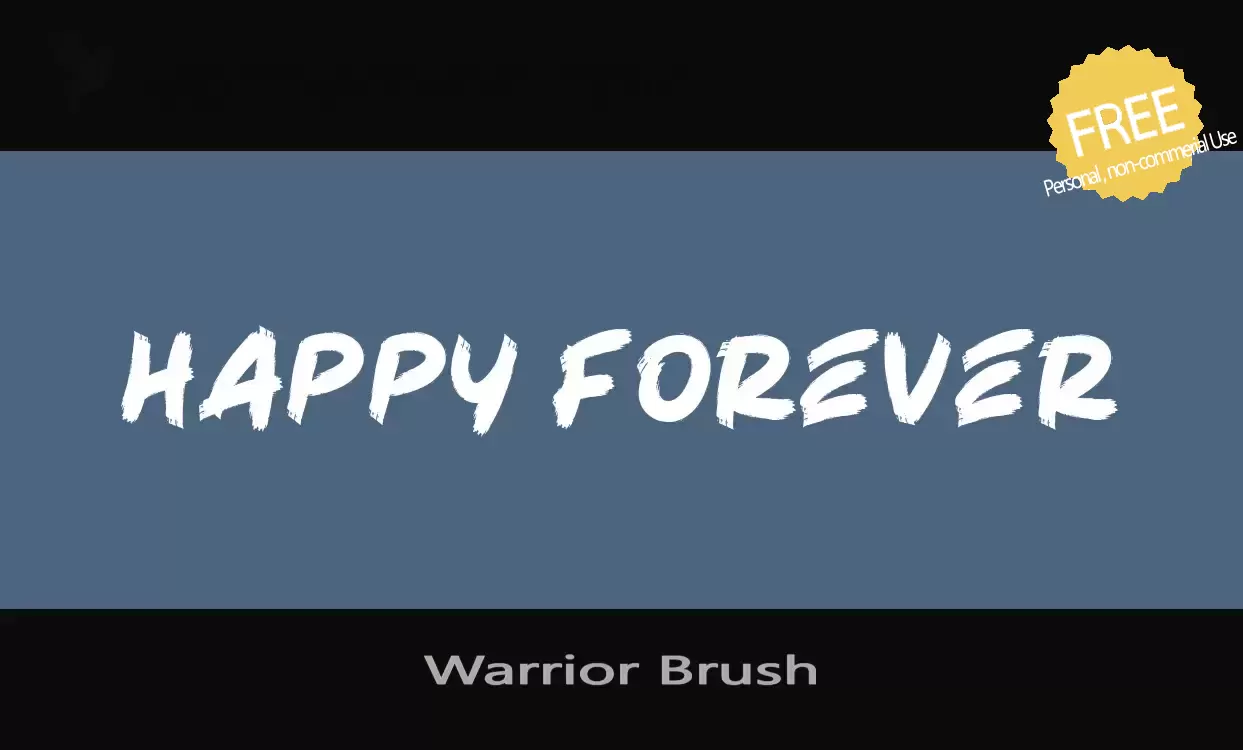 「Warrior-Brush」字体效果图