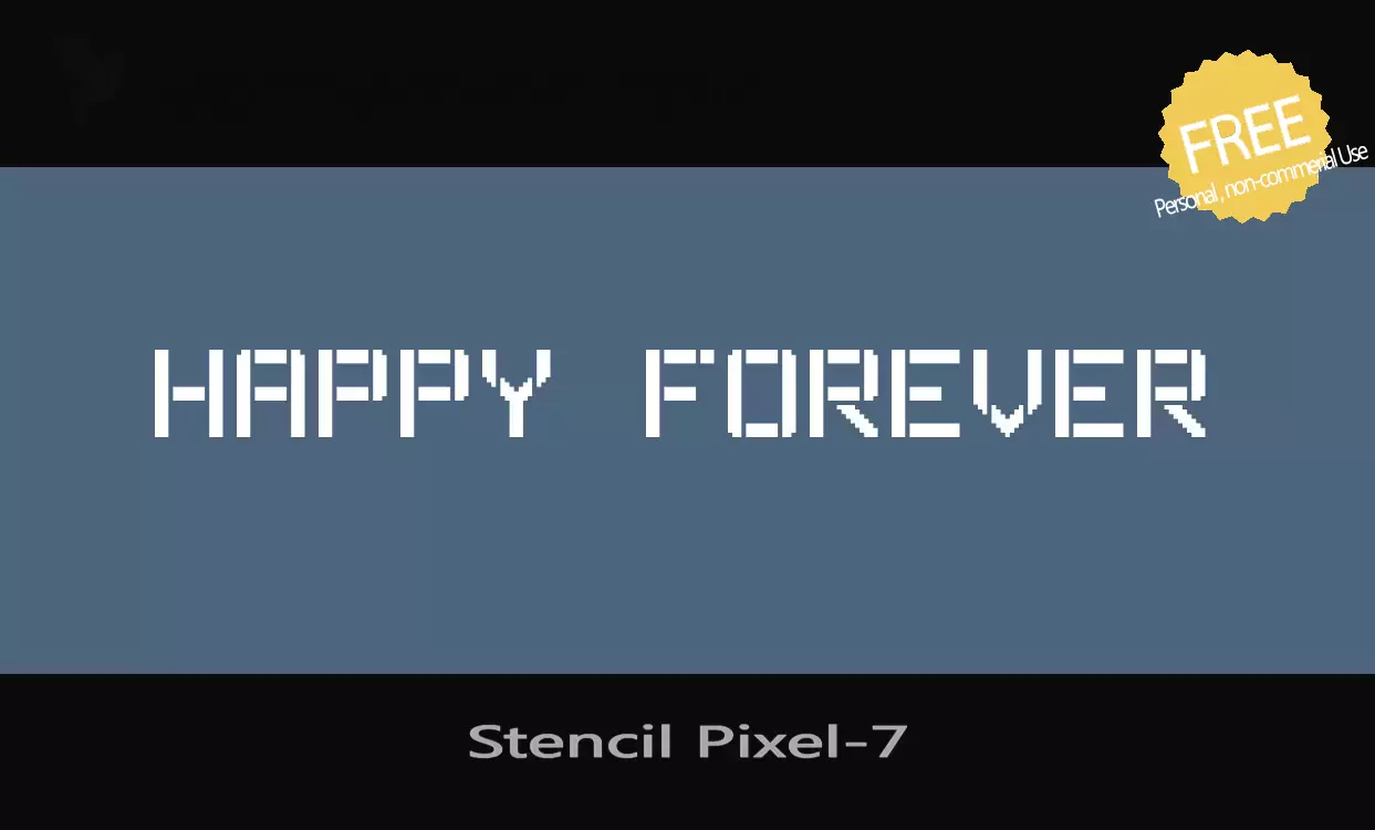 「Stencil-Pixel-7」字体效果图