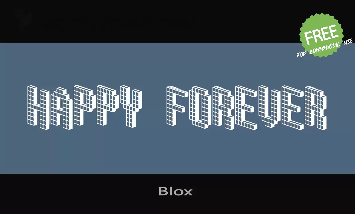 Font Sample of Blox-