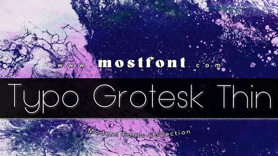 Typographic Design of Typo-Grotesk-Thin