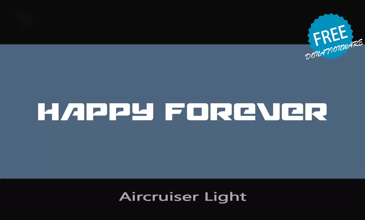 Font Sample of Aircruiser-Light