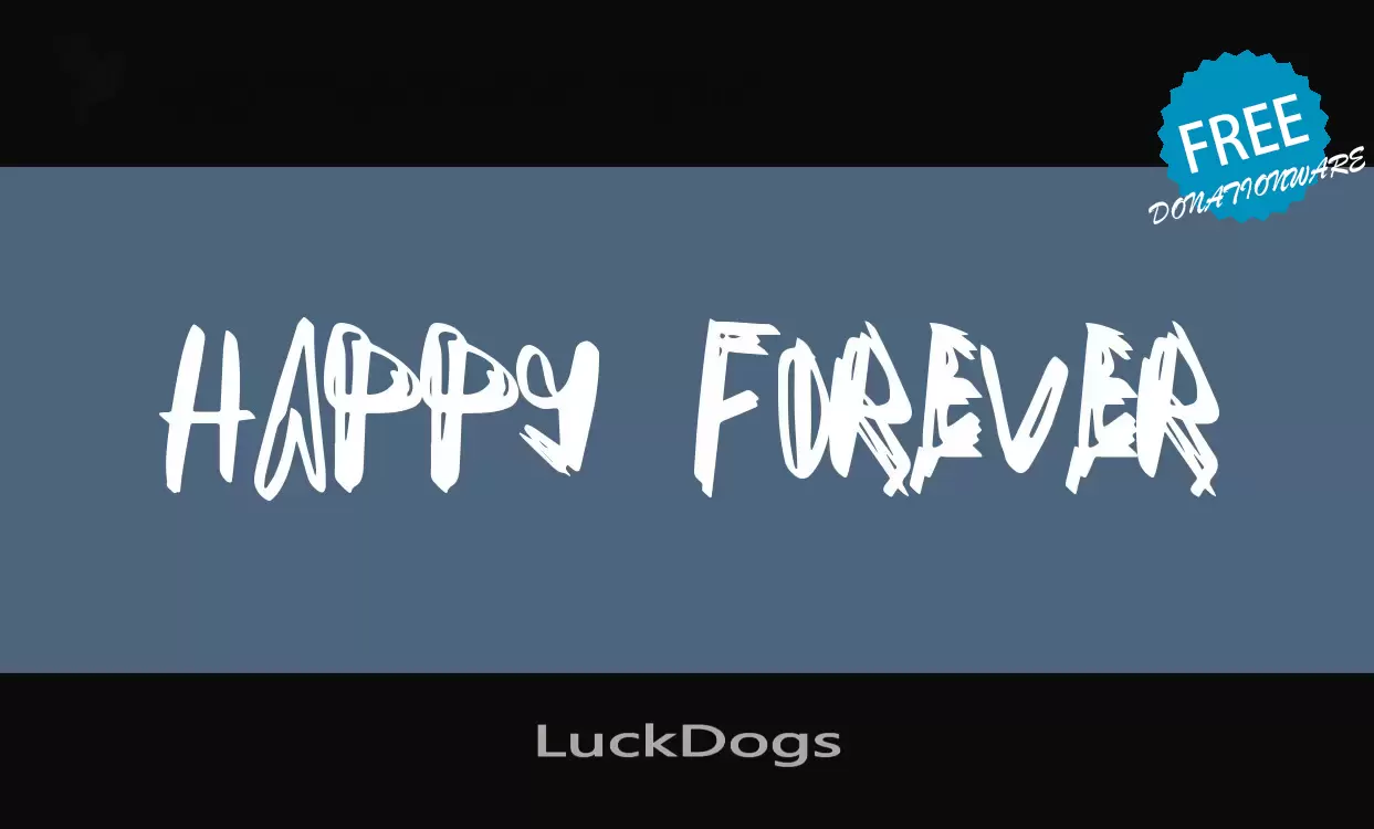「LuckDogs」字体效果图