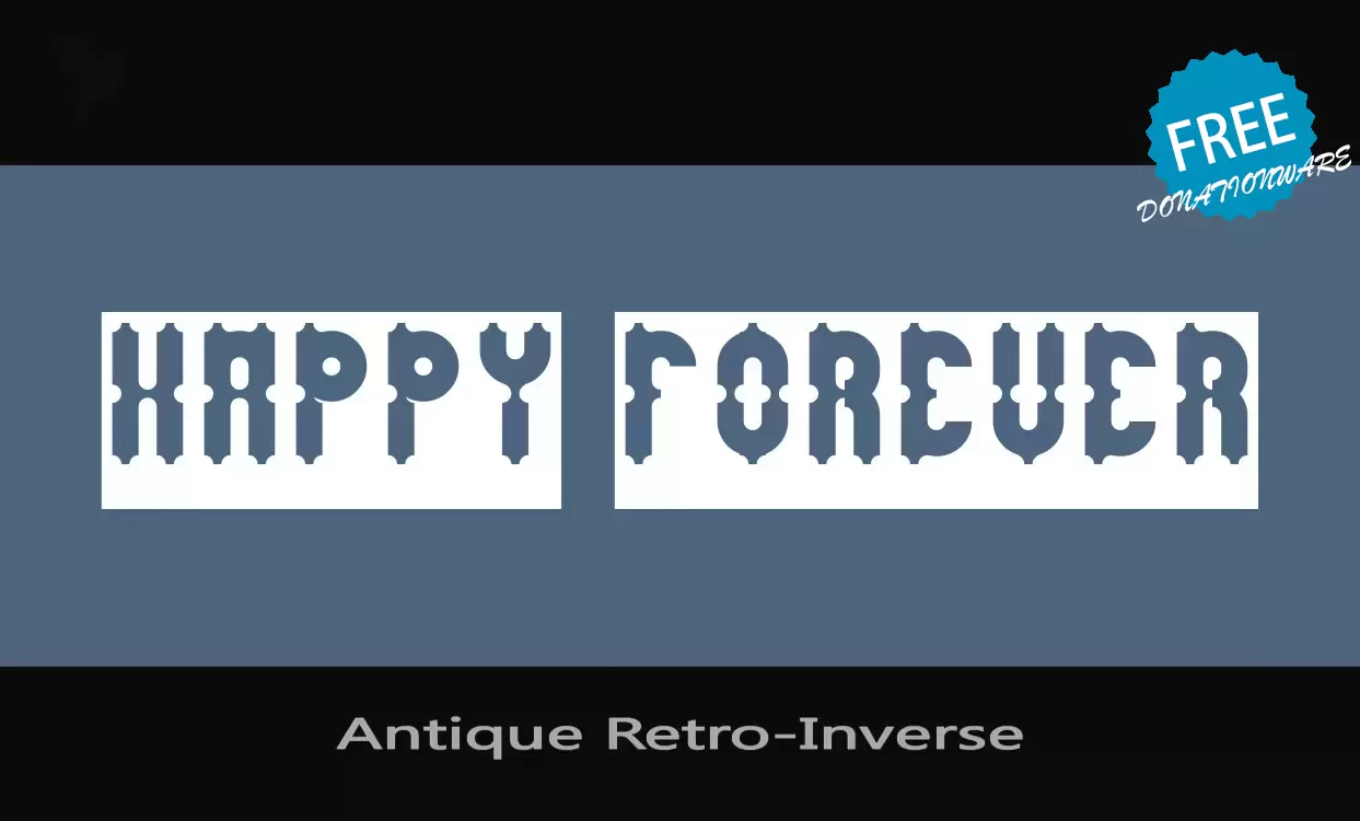 Font Sample of Antique-Retro-Inverse