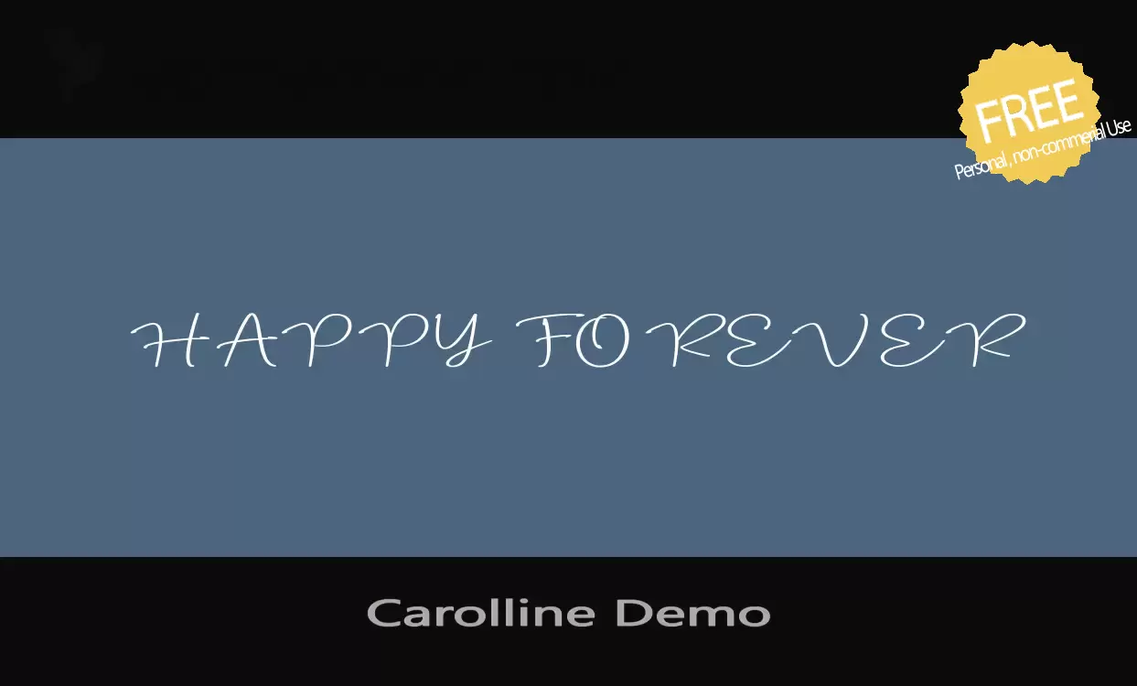 「Carolline-Demo」字体效果图