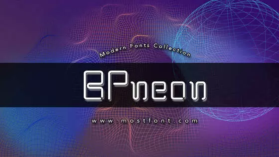 「BPneon」字体排版图片