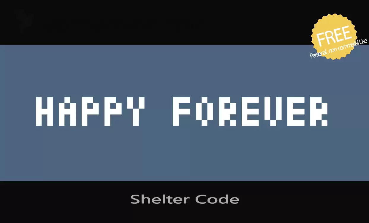 「Shelter-Code」字体效果图