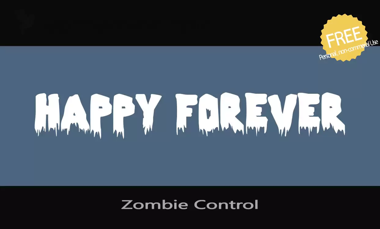 Font Sample of Zombie-Control