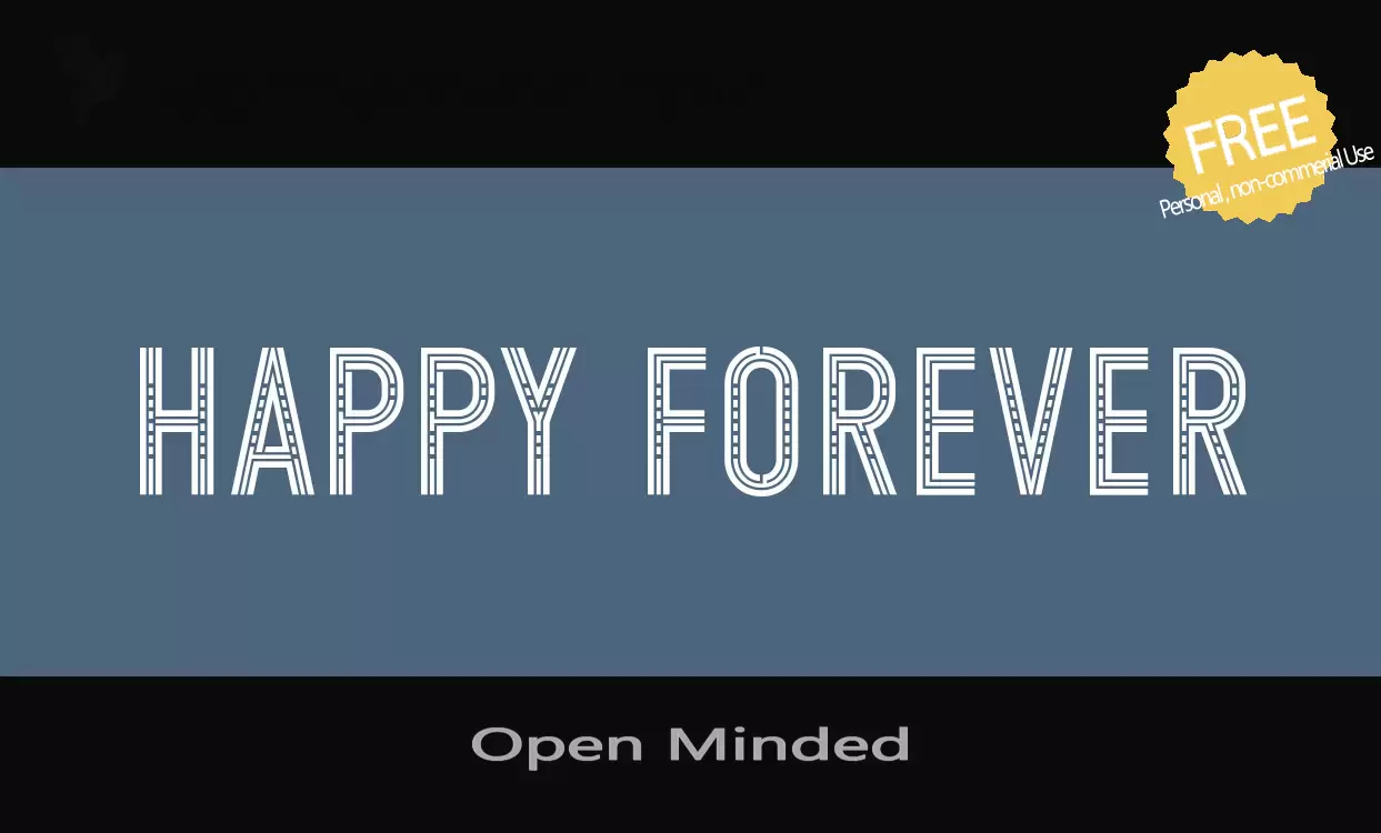 「Open-Minded」字体效果图