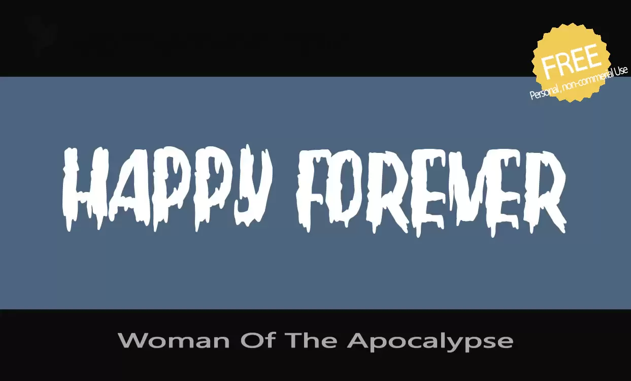 Font Sample of Woman-Of-The-Apocalypse