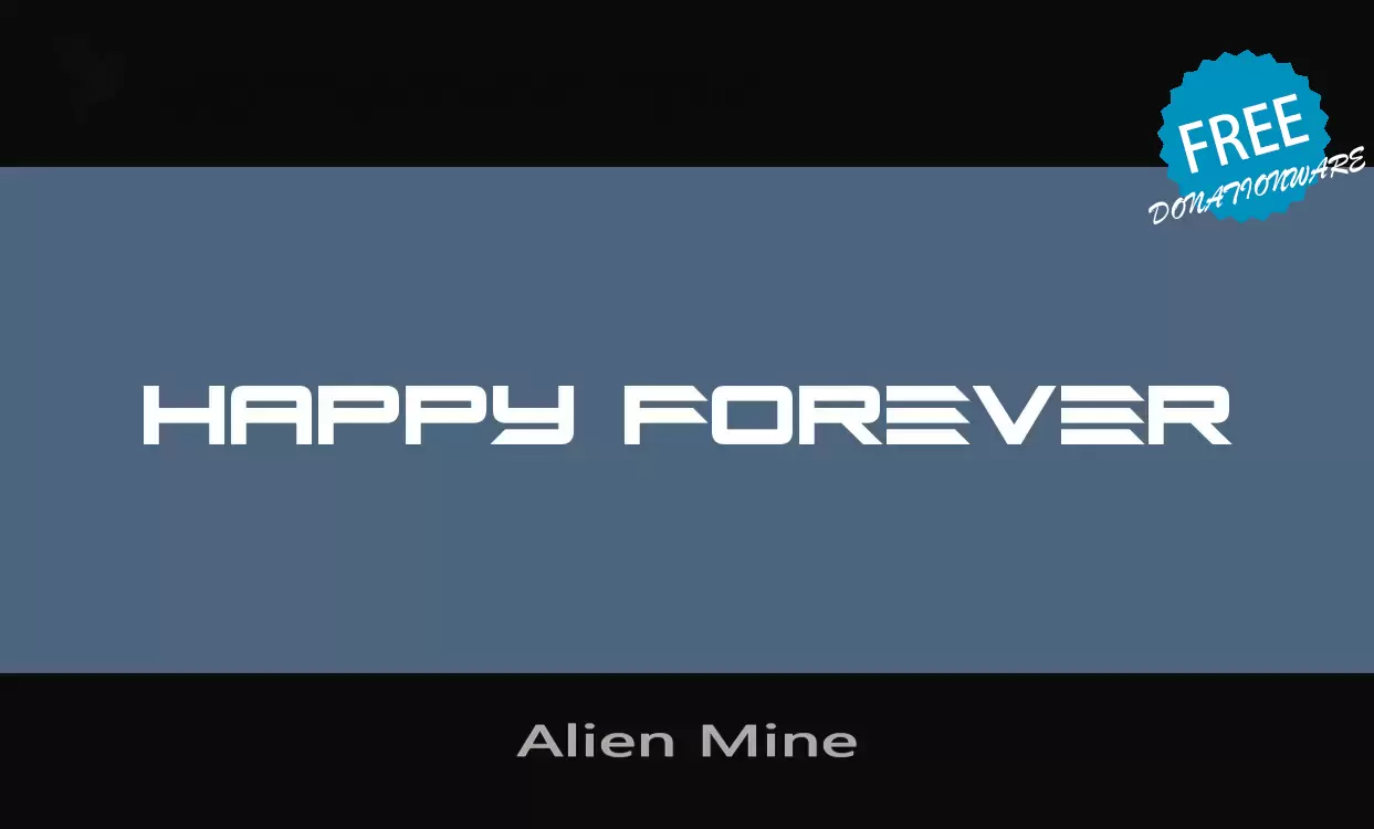 Font Sample of Alien-Mine