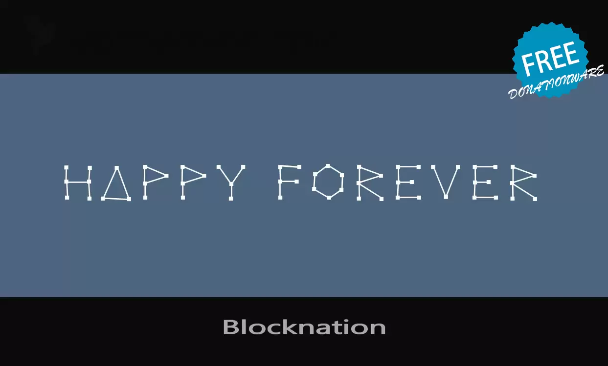 「Blocknation」字体效果图