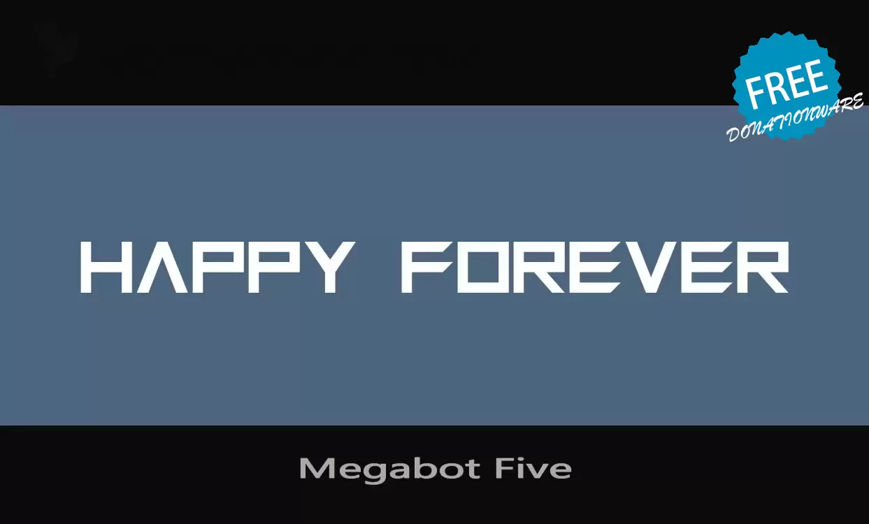 「Megabot-Five」字体效果图