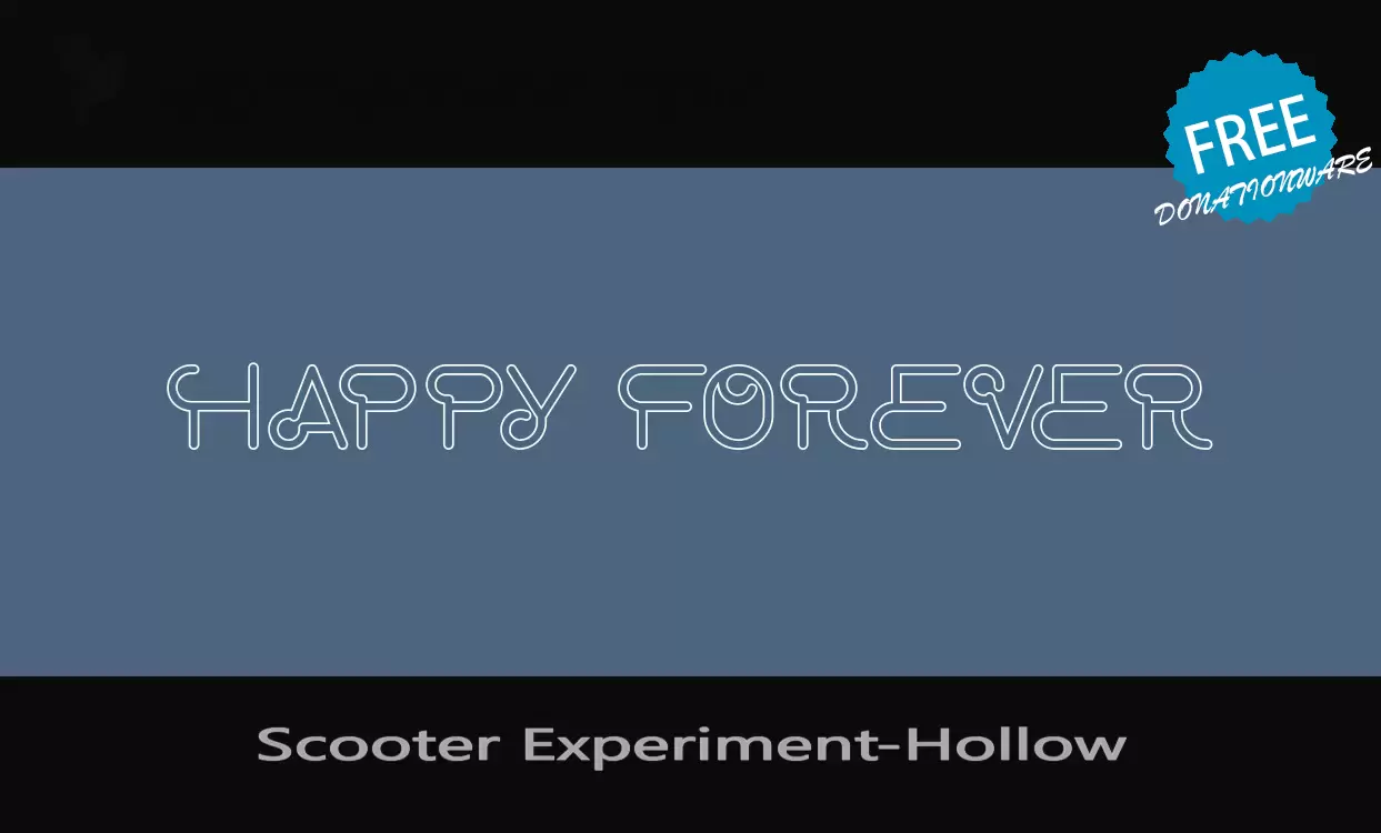 「Scooter-Experiment-Hollow」字体效果图