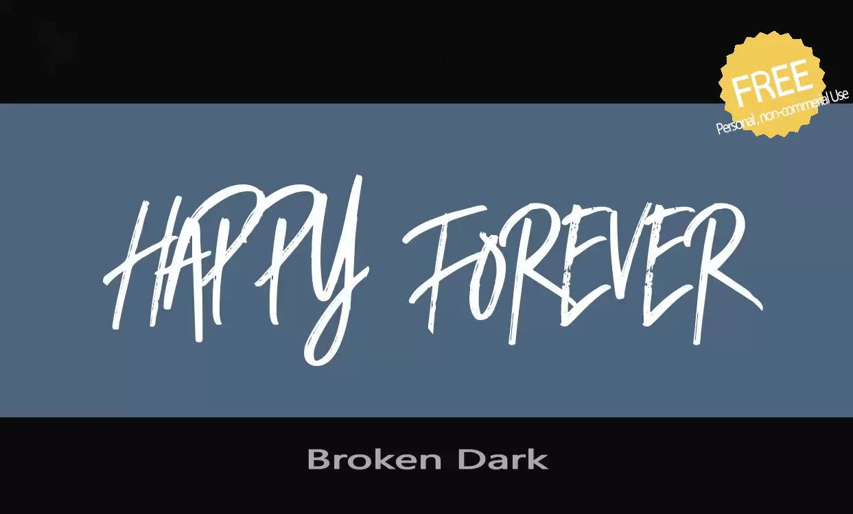 「Broken-Dark」字体效果图