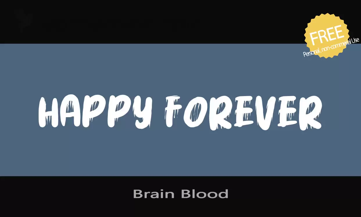 「Brain-Blood」字体效果图