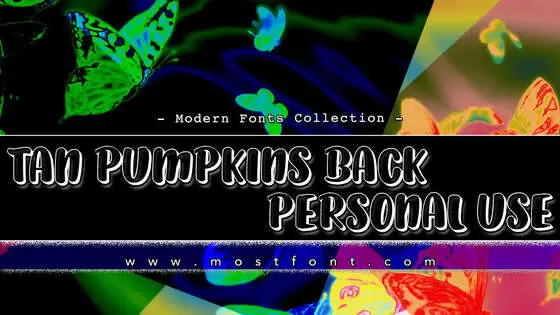 「TAN-PUMPKINS-BACK-PERSONAL-USE」字体排版样式