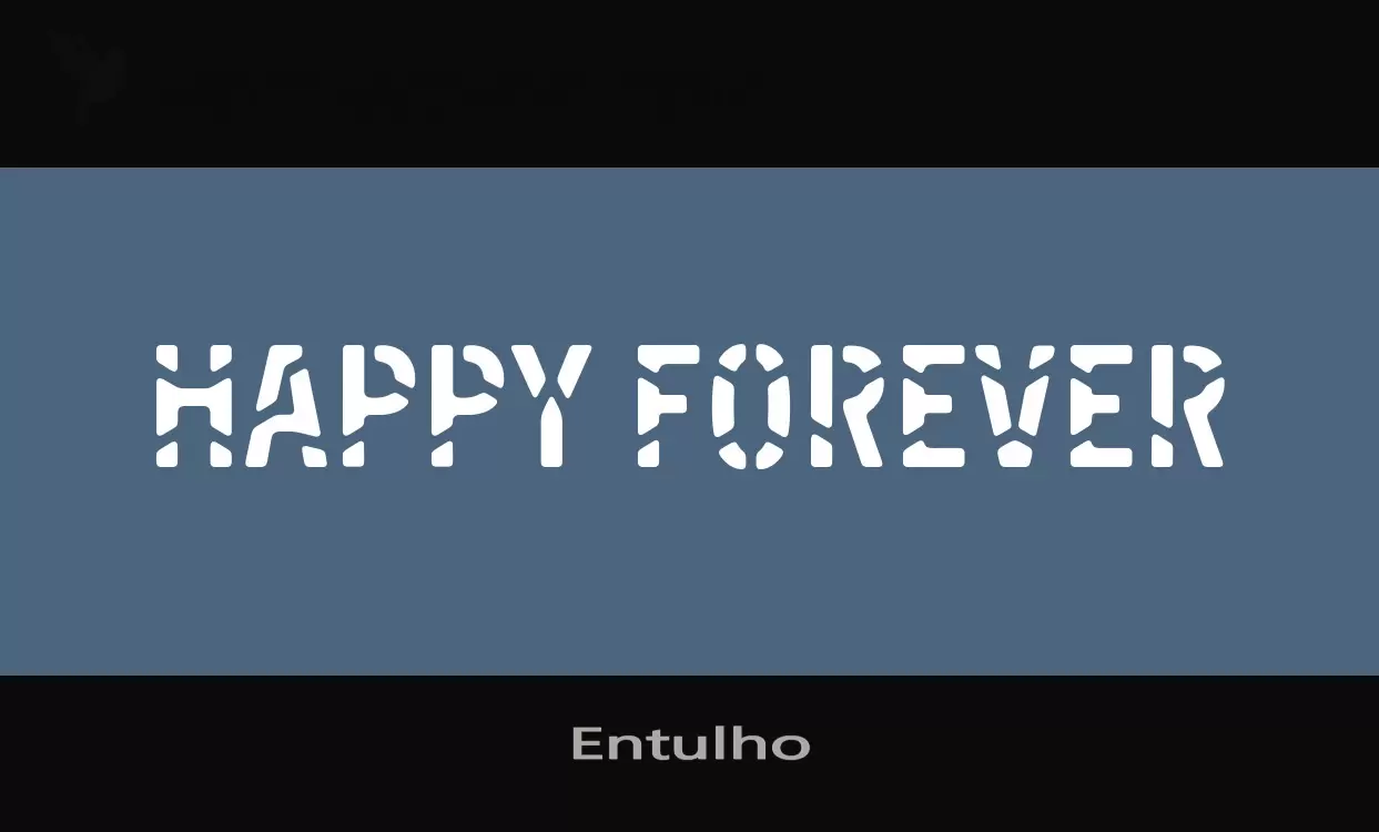 Font Sample of Entulho