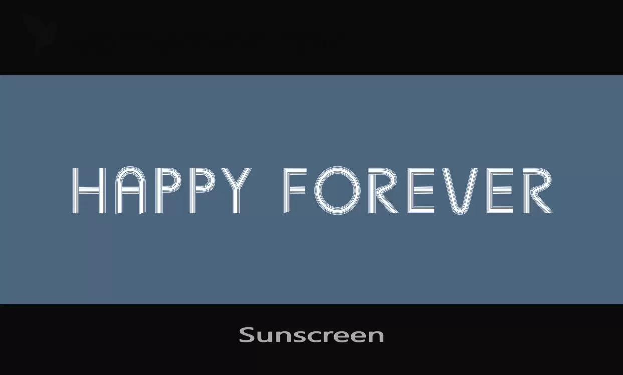 「Sunscreen」字体效果图