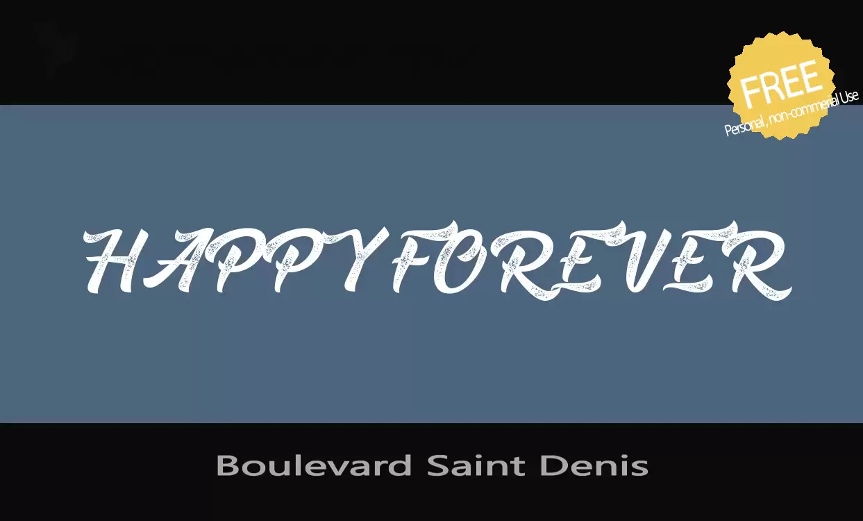 「Boulevard-Saint-Denis」字体效果图