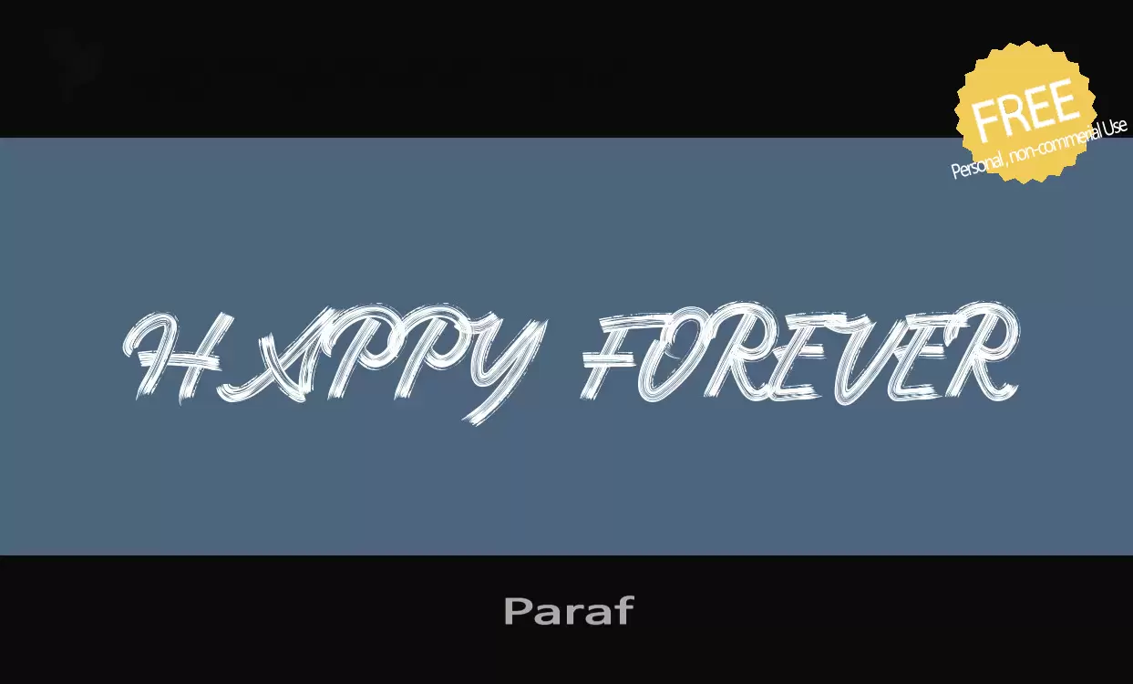 「Paraf」字体效果图