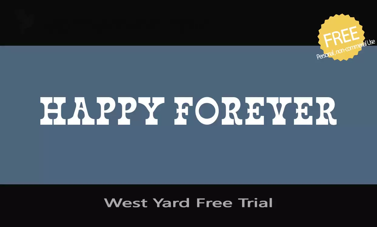 「West-Yard-Free-Trial」字体效果图