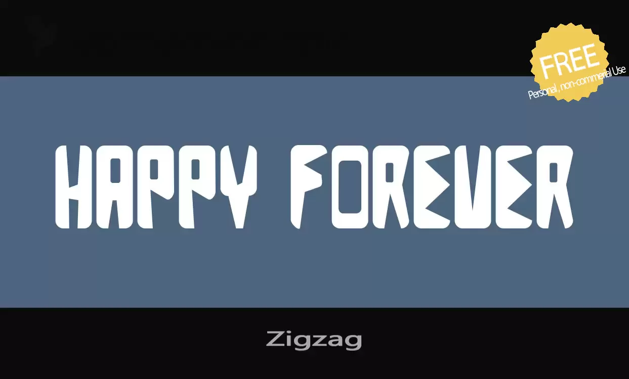 Font Sample of Zigzag