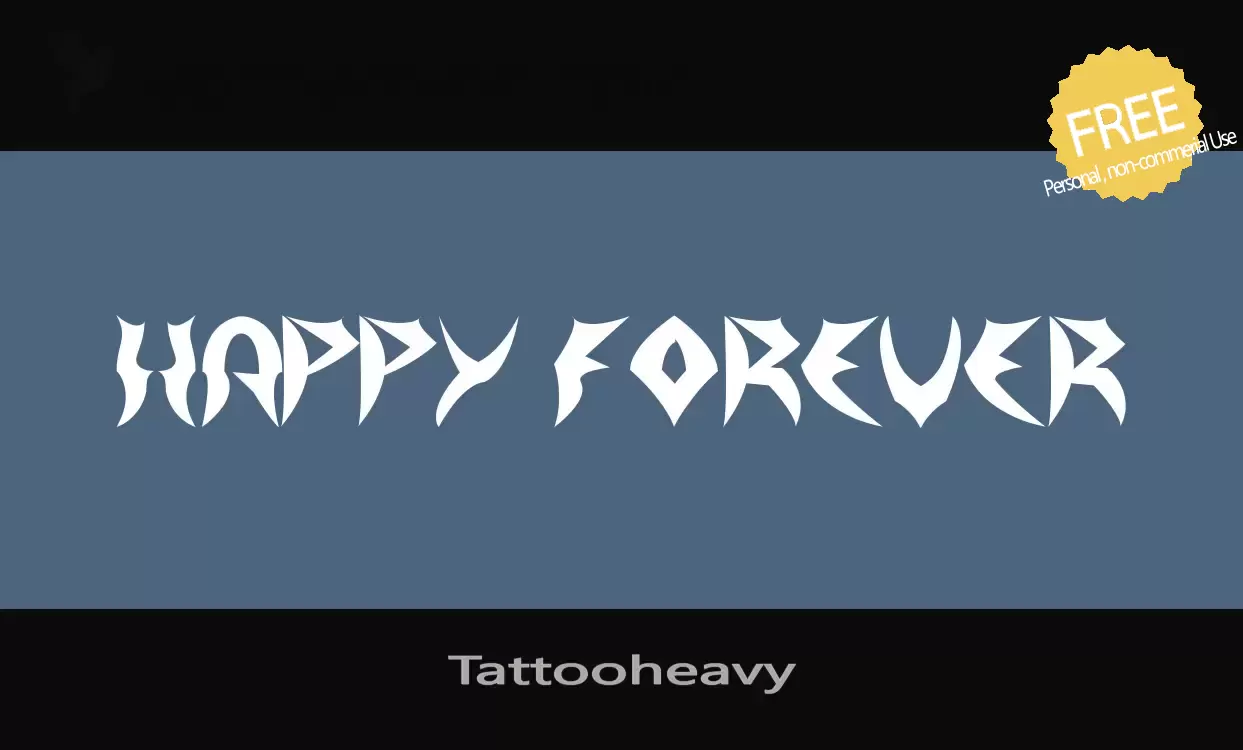 「Tattooheavy」字体效果图