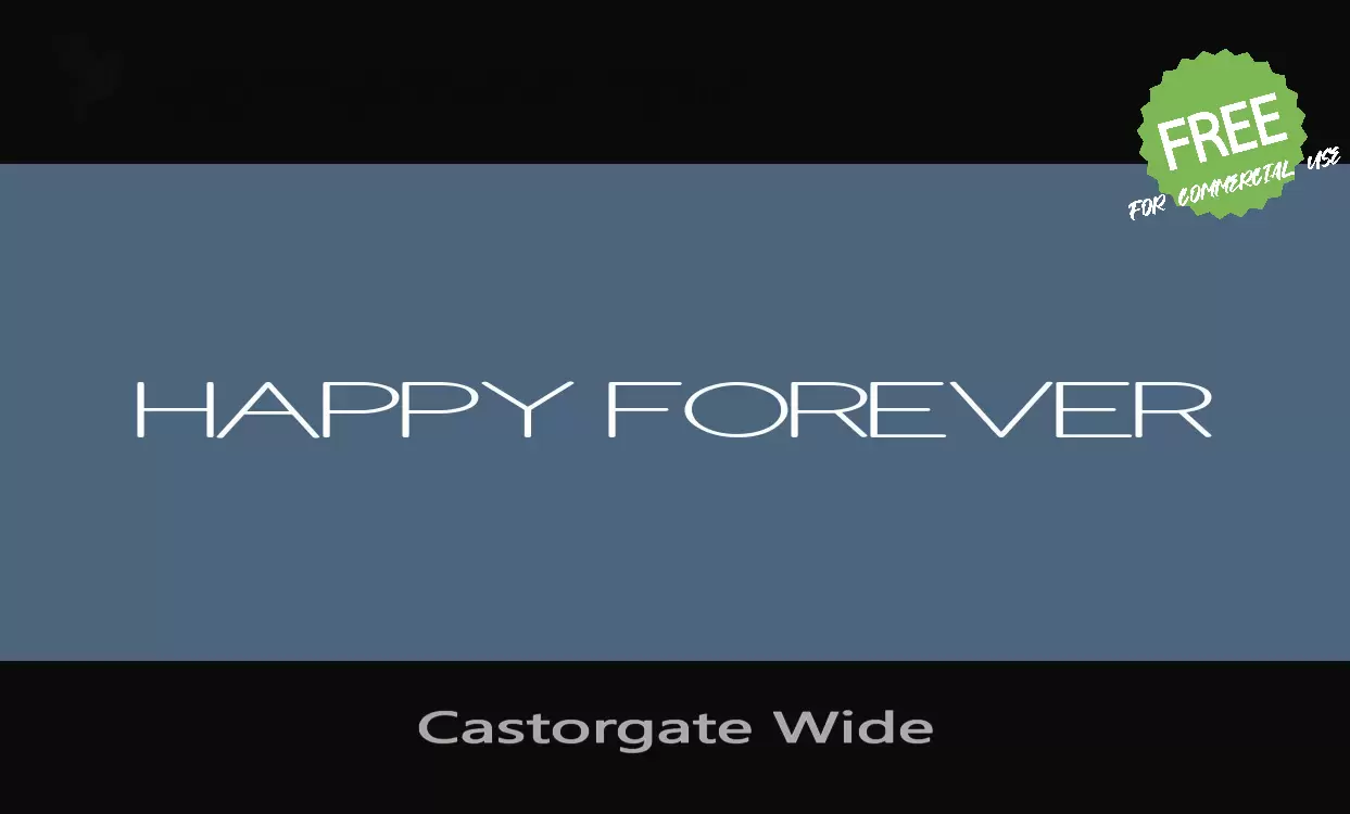 「Castorgate-Wide」字体效果图