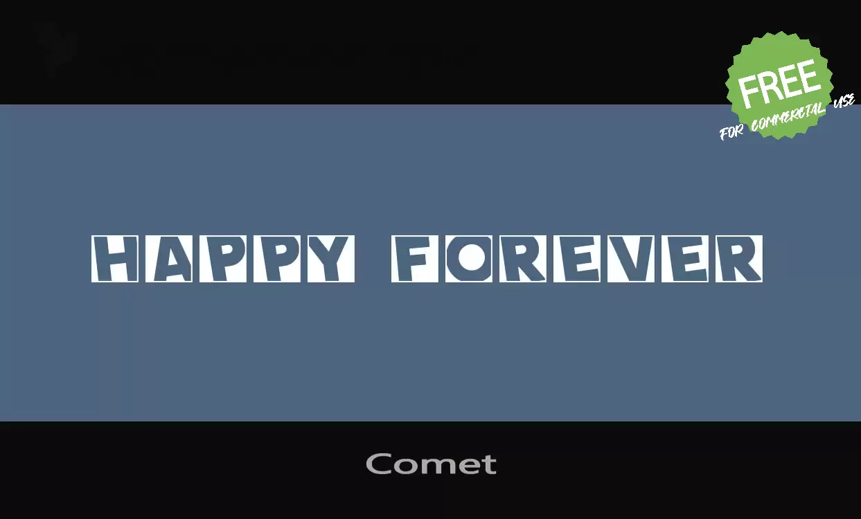 「Comet」字体效果图