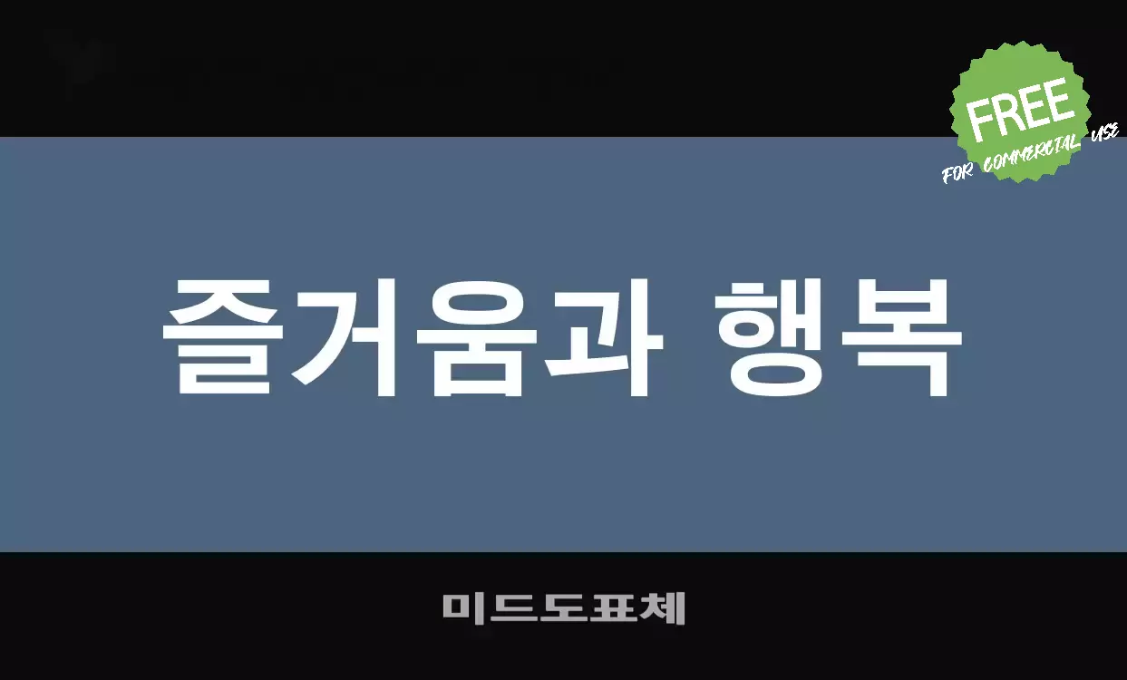 Font Sample of 미드도표체