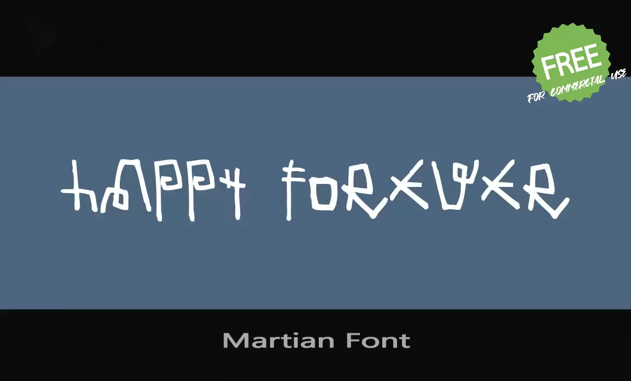 Sample of Martian-Font