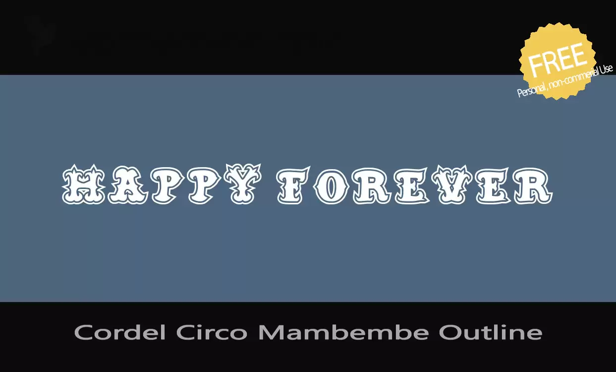 Font Sample of Cordel-Circo-Mambembe-Outline