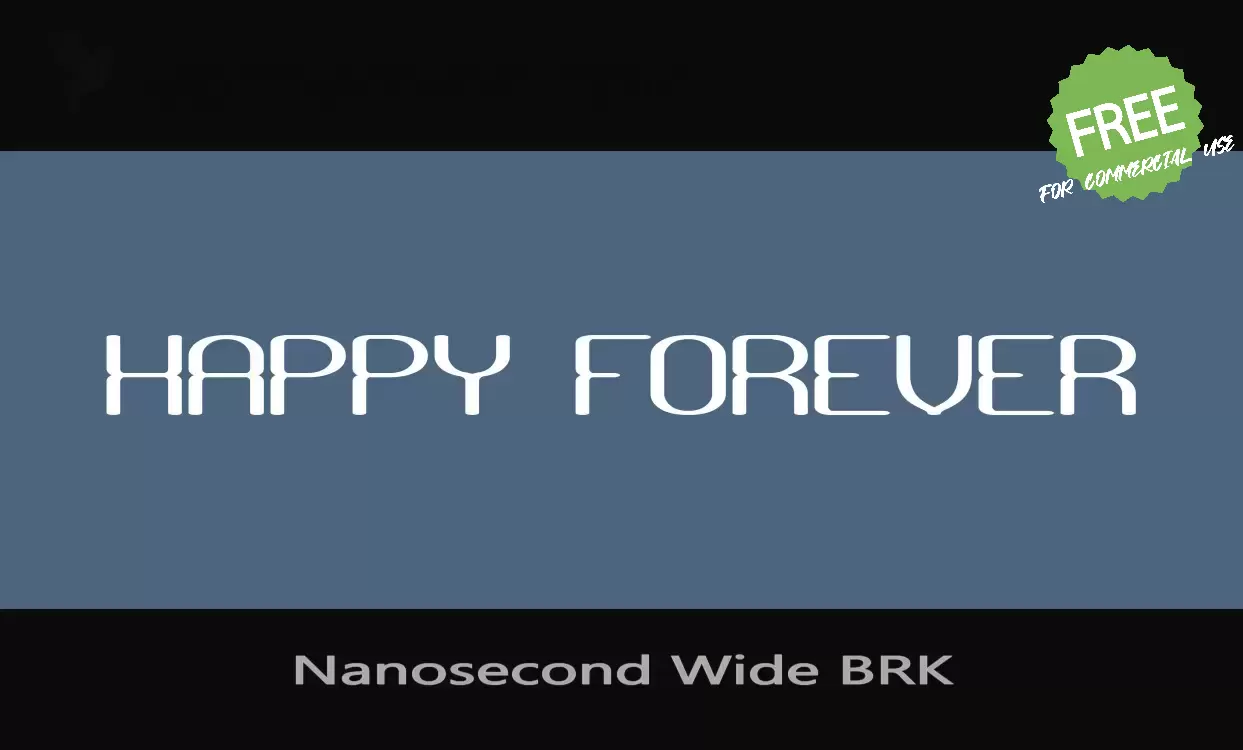 「Nanosecond-Wide-BRK」字体效果图