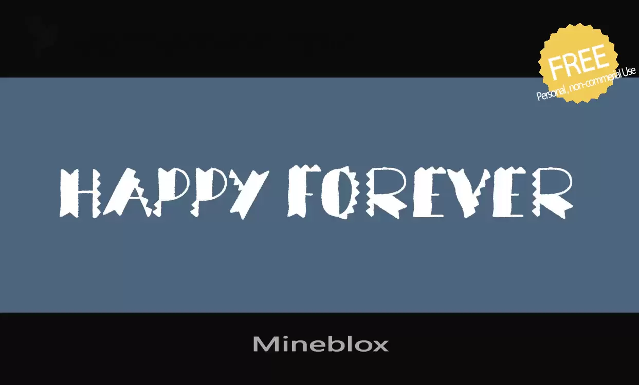 Font Sample of Mineblox