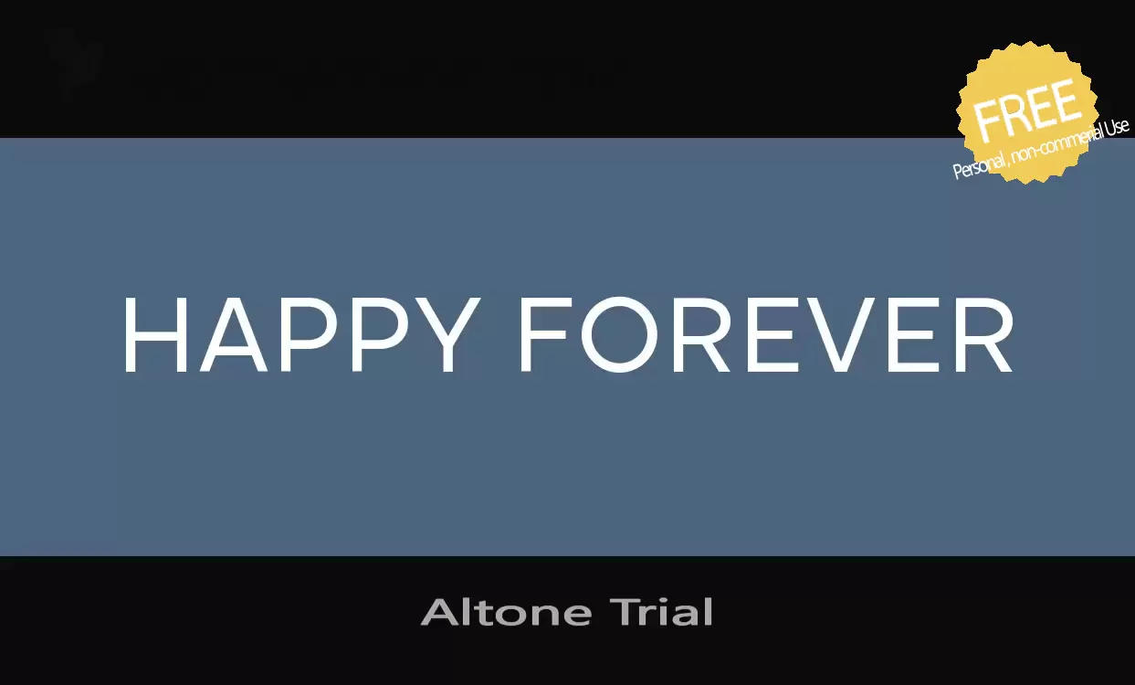 「Altone-Trial」字体效果图