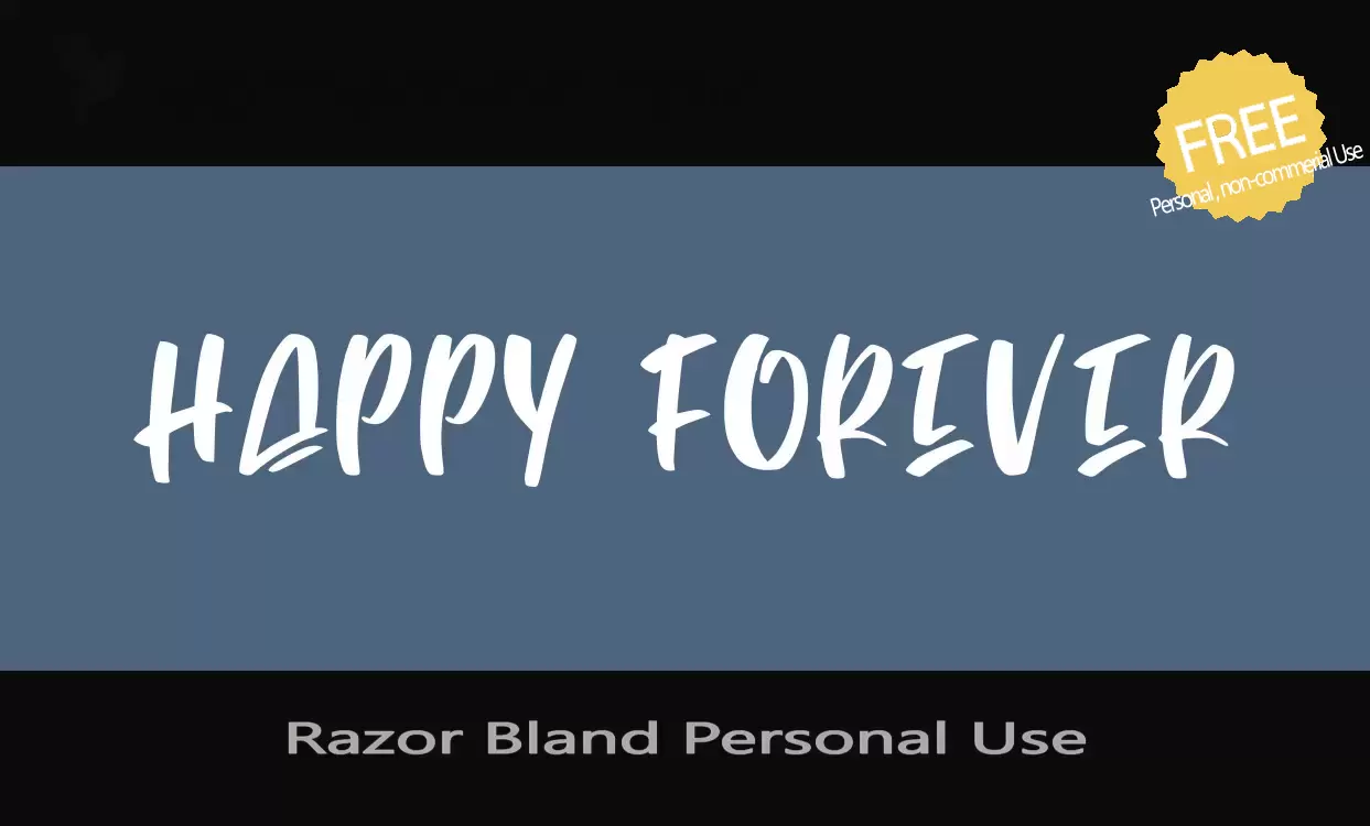 「Razor-Bland-Personal-Use」字体效果图